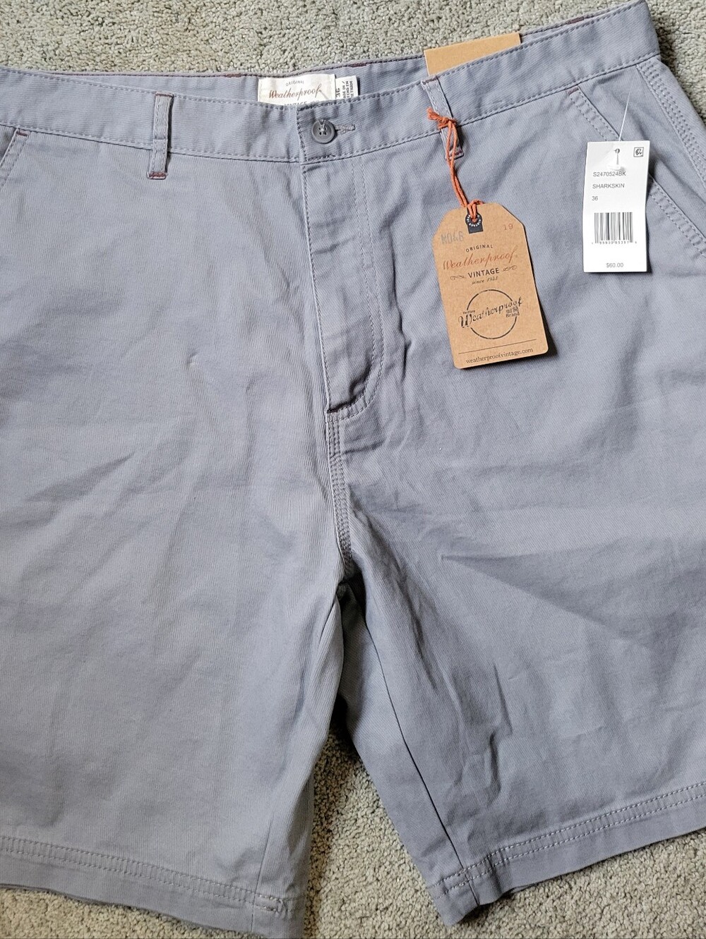 NWT MEN'S WEATHERPROOF SHORTS SZ 36